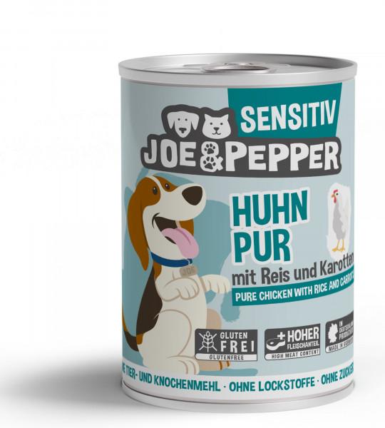 Joe & Pepper Hund - Huhn pur mit Reis und Karotten Sensitiv (400 g)