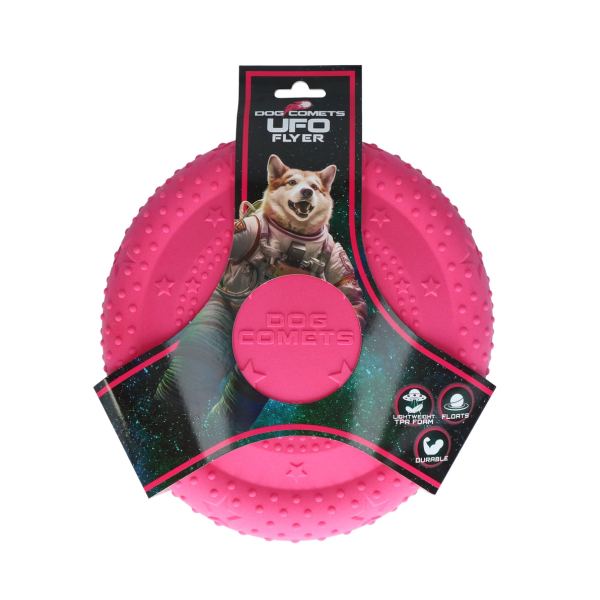 Dog Comets UFO Flyer Pink (TPR) - Ø 24 cm ; 2,5 cm