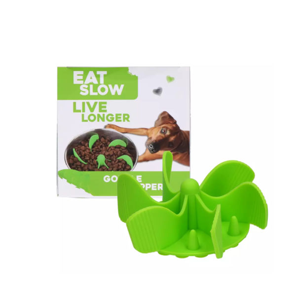 Eat Slow Live Longer Gobble Stop Anti Schling Einsatz M grün
