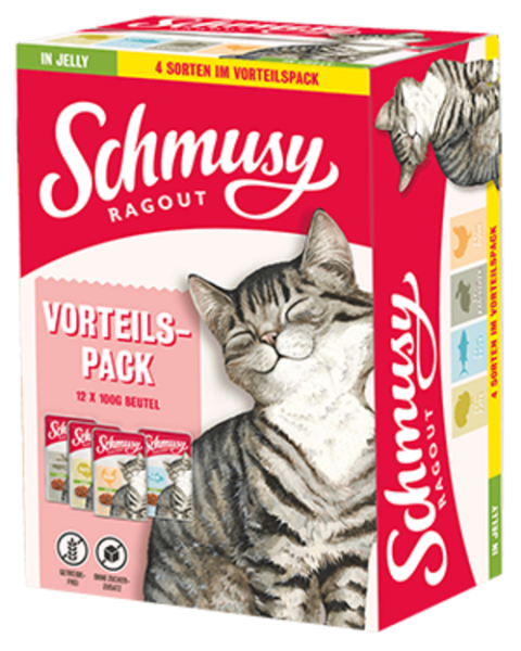 Schmusy Ragout Multipack mit Jelly (12 x 100 g)