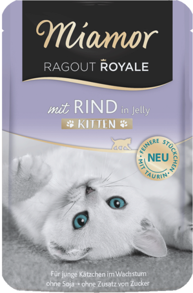 Miamor Pouch - Ragout Royale Kitten - Rind in Jelly (100 g)