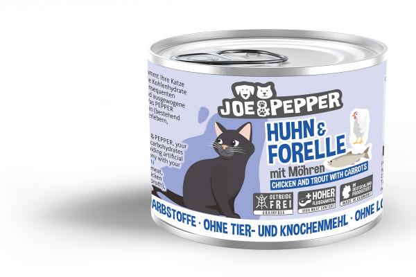 Joe & Pepper Katze Huhn & Forelle mit Möhren (200 g)