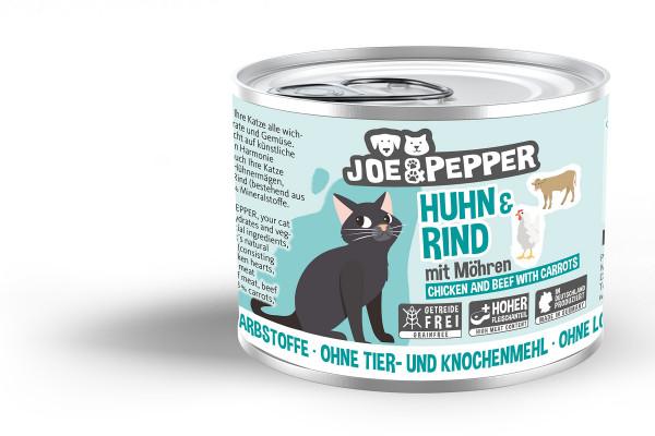 Joe & Pepper Katze Huhn & Rind mit Möhren (200 g)