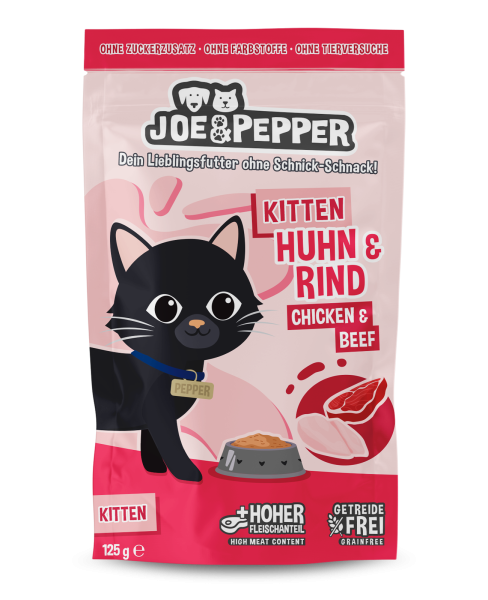 Joe & Pepper Pouch Kitten Chicken & Beef (125 g)