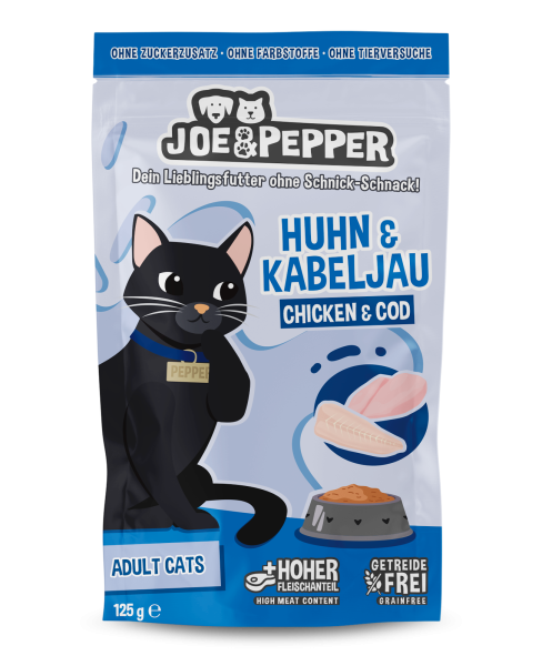 Joe & Pepper Pouch Cat Chicken & Cod (125 g)
