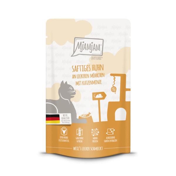 MjaMjam Katze Pouch - saftiges Huhn mit Möhrchen (125 g)