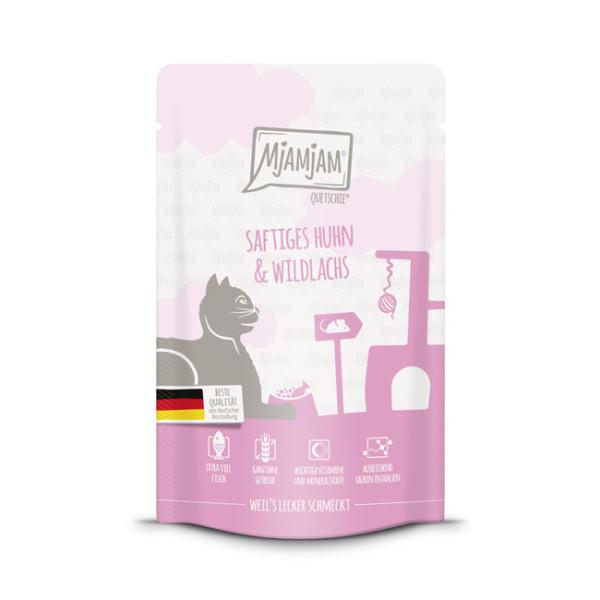 MjaMjam Katze Pouch - saftiges Huhn und Wildlachs (125 g)