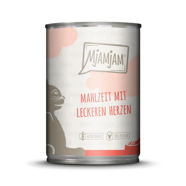 MjaMjam Katze Dose - Mahlzeit mit leckeren Herzen (200 g)