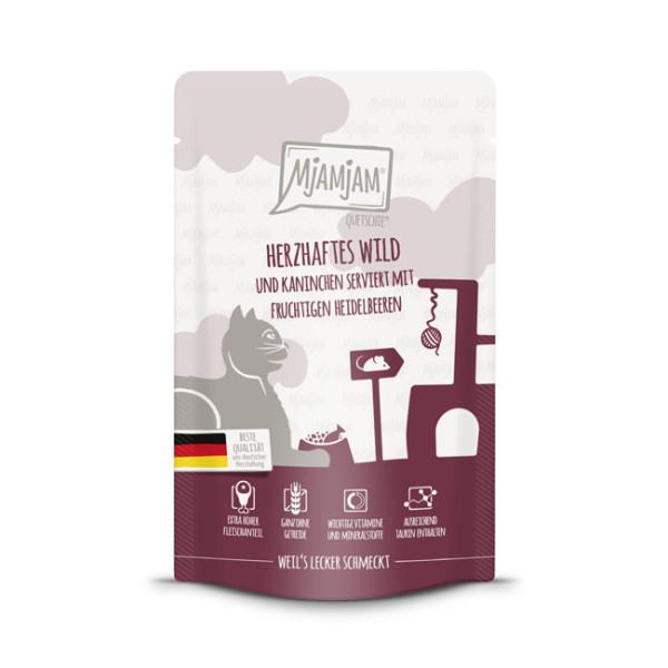 MjaMjam Katze Pouch - herzhaftes Wild & Kaninchen (125 g)