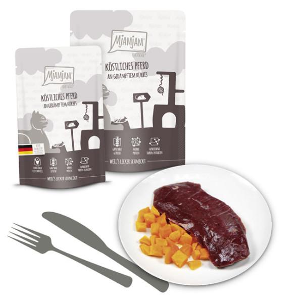 MjaMjam Katze Pouch - köstliches Pferd an Kürbis (125 g)