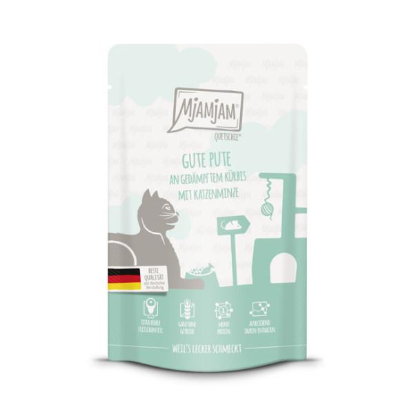 MjaMjam Katze Pouch - gute Pute an gedämpftem Kürbis (125 g)