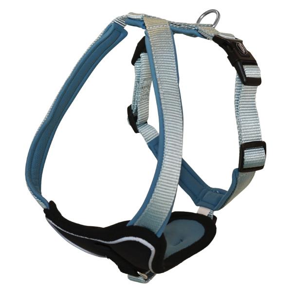 Komfort Geschirr "Classic Preno" pastellblau L:75-90; B:35mm