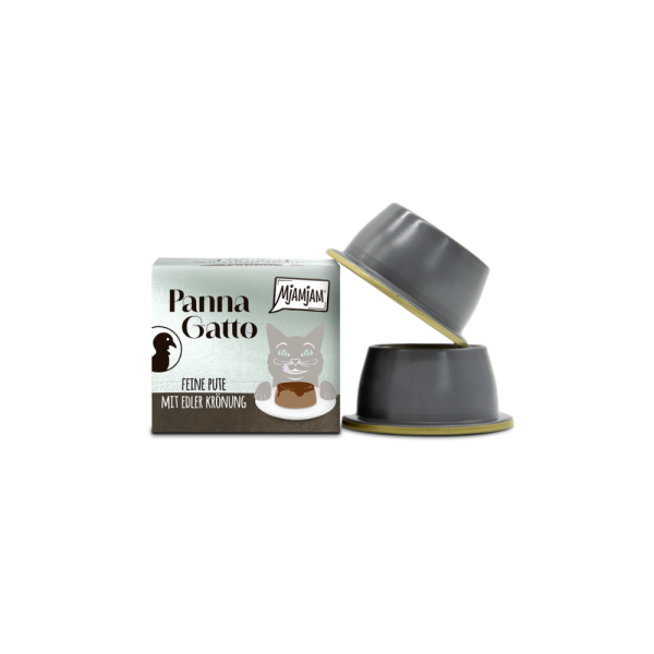 MjaMjam Katze - Panna Gatto - feine Pute mit edler Krönung (2 x 80 g)
