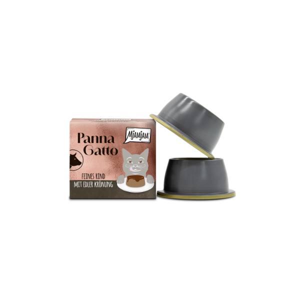 MjaMjam Katze - Panna Gatto - feines Rind mit edler Krönung (2 x 80 g)