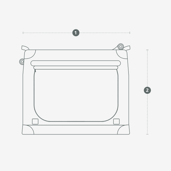 Hunde Faltbox Aluminium TPX75-Pro 75 x 55 x 60 cm