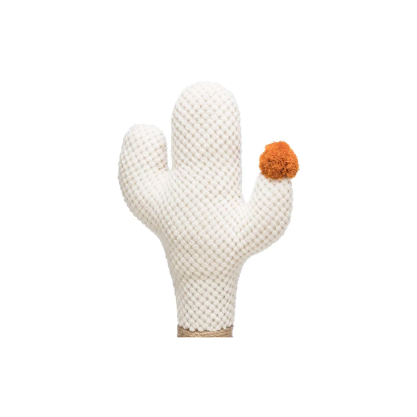 Kratzbaum Höhle mit Kaktus 36 cm x 84 cm, creme