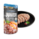 Belcando Junior - Pollo con carote e olio di salmone (125 g)