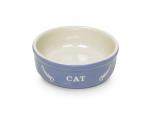 Keramik Schale "Cat" hellblau/beige Ø 13,5 x 5 cm